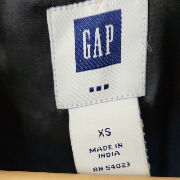 GAP Classic Black Wool Blend Trench Coat Lined Sz XS Minimalist Preppy Normcore - Picture 4 of 16